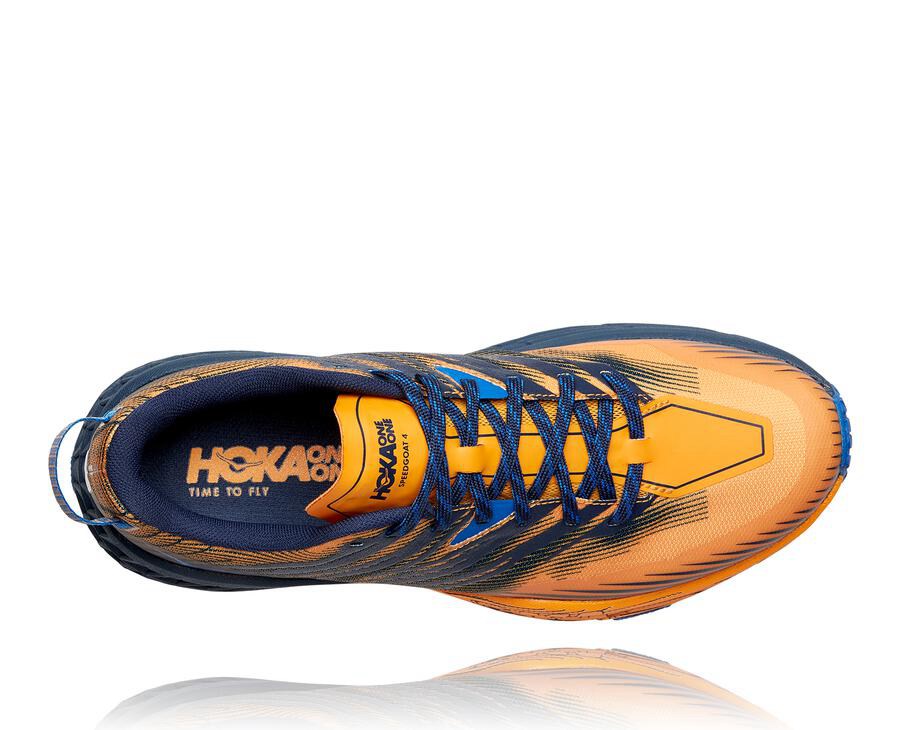 Hoka One One Trailsko Herre - Speedgoat 4 - Orange/Sort - 678031NIW